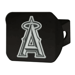 Los Angeles Angels Black Metal Hitch Cover with Metal Chrome 3D Emblem