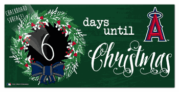 Los Angeles Angels Chalk Christmas Countdown 6x12 Sign