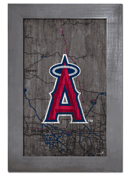 Los Angeles Angels City Map 11x19 Sign