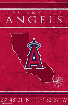 Los Angeles Angels Coordinates 17x26