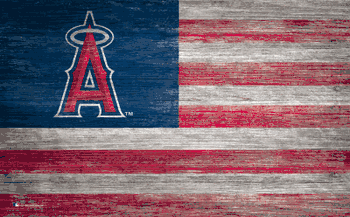 Los Angeles Angels Distressed Flag 11x19