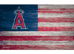 Los Angeles Angels Distressed Flag 11x19