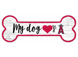 Los Angeles Angels Dog Bone 6x12 Sign