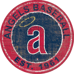 Los Angeles Angels Heritage Logo Round Sign