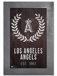 Los Angeles Angels Laurel Wreath 11x19 Sign