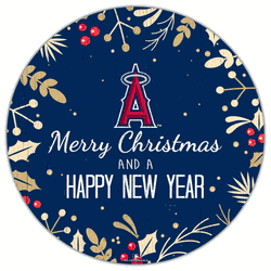 Los Angeles Angels Merry Christmas & New Year 12in Circle