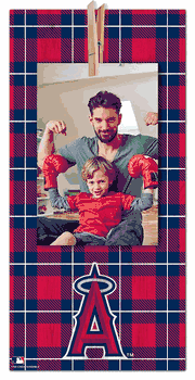 Los Angeles Angels Plaid Clothespin 6x12 Sign