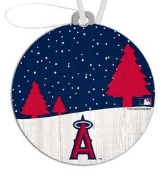 Los Angeles Angels Snow Scene Ornament