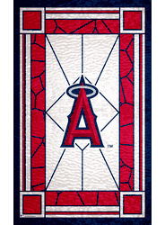 Los Angeles Angels Stained Glass 11x19 Wood Sign