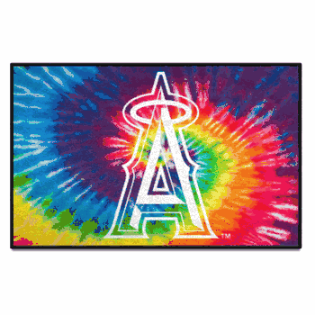 Los Angeles Angels Tie Dye Starter Mat Accent Rug - 19in. x 30in.