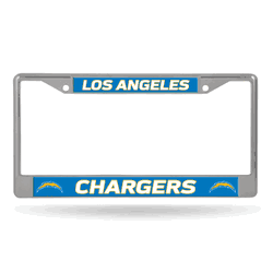 Los Angeles Chargers  12" x 6" Chrome Frame With Decal Inserts