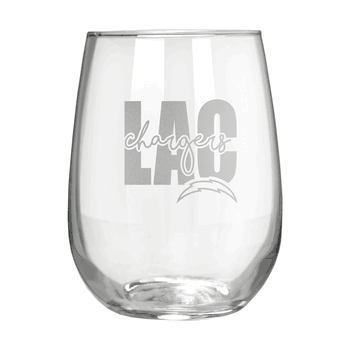Los Angeles Chargers 17oz Stemmless Wine Glass