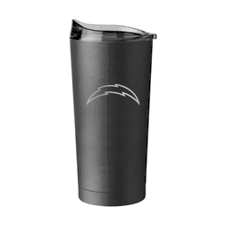 Los Angeles Chargers 20oz Etch Black Powder Coat Tumbler