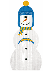 Los Angeles Chargers 31" Snowman Leaner