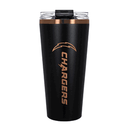 Los Angeles Chargers 32oz Black and Copper Big Slim with Straw
