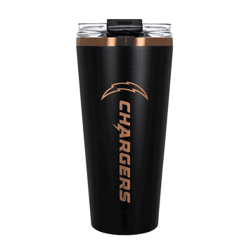 Los Angeles Chargers 32oz Black and Copper Big Slim with Straw