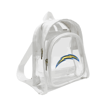 Los Angeles Chargers 3D Logo Clear Mini Backpack