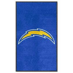 Los Angeles Chargers 3X5 High-Traffic Mat with Durable Rubber Backing - Portrait Orientation