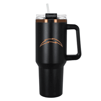 Los Angeles Chargers 40oz Black and Copper Colossus Travel Mug with Straw