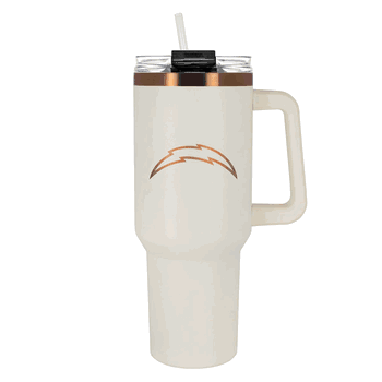 Los Angeles Chargers 40oz Crme and Copper Colossus Travel Mug with Straw
