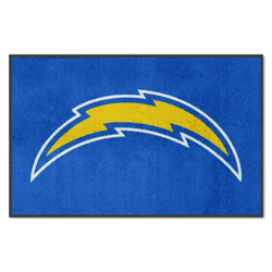 Los Angeles Chargers 4X6 High-Traffic Mat with Durable Rubber Backing - Landscape Orientation
