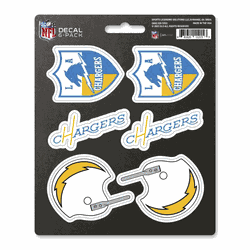 Los Angeles Chargers 6 Count Mini Decal Sticker Pack