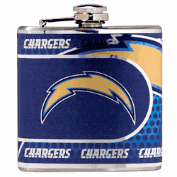 Los Angeles Chargers 6oz Stainless Steel Flask with Metallic Graphics