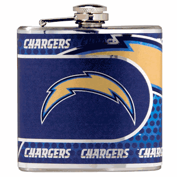 Los Angeles Chargers 6oz Stainless Steel Flask with Metallic Graphics