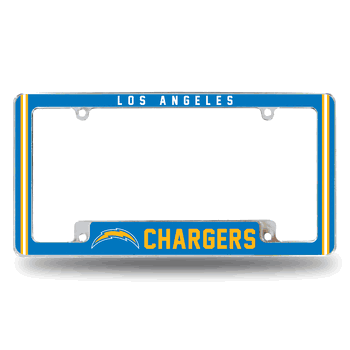 Los Angeles Chargers Alternate Design All Over Chrome Frame