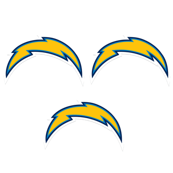 Los Angeles Chargers Auto Decal 3 Pack