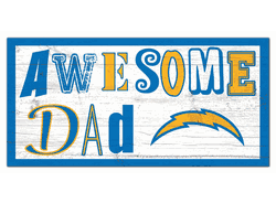 Los Angeles Chargers Awesome Dad 6x12 Sign