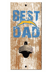 Los Angeles Chargers Best Dad Bottle Opener  Wood Sign