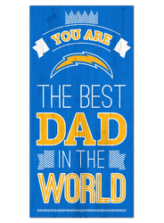 Los Angeles Chargers Best Dad in the World 6x12 Sign