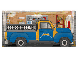 Los Angeles Chargers Best Dad Truck 6x12 Sign