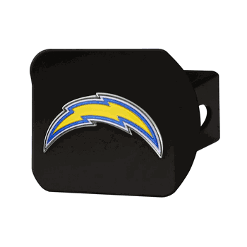 Los Angeles Chargers Black Metal Hitch Cover - 3D Color Emblem