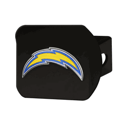 Los Angeles Chargers Black Metal Hitch Cover - 3D Color Emblem