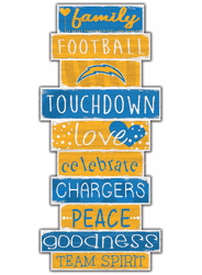 Los Angeles Chargers Celebrations Stack 24" Sign