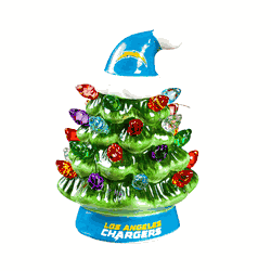 Los Angeles Chargers Christmas Tree 4 Inch LED Tabletop