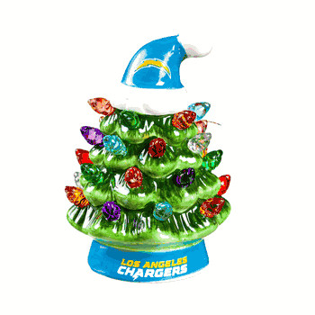 Los Angeles Chargers Christmas Tree 4 Inch LED Tabletop