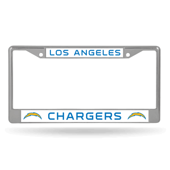 Los Angeles Chargers Standard Chrome Frame with Plastic Inserts 12