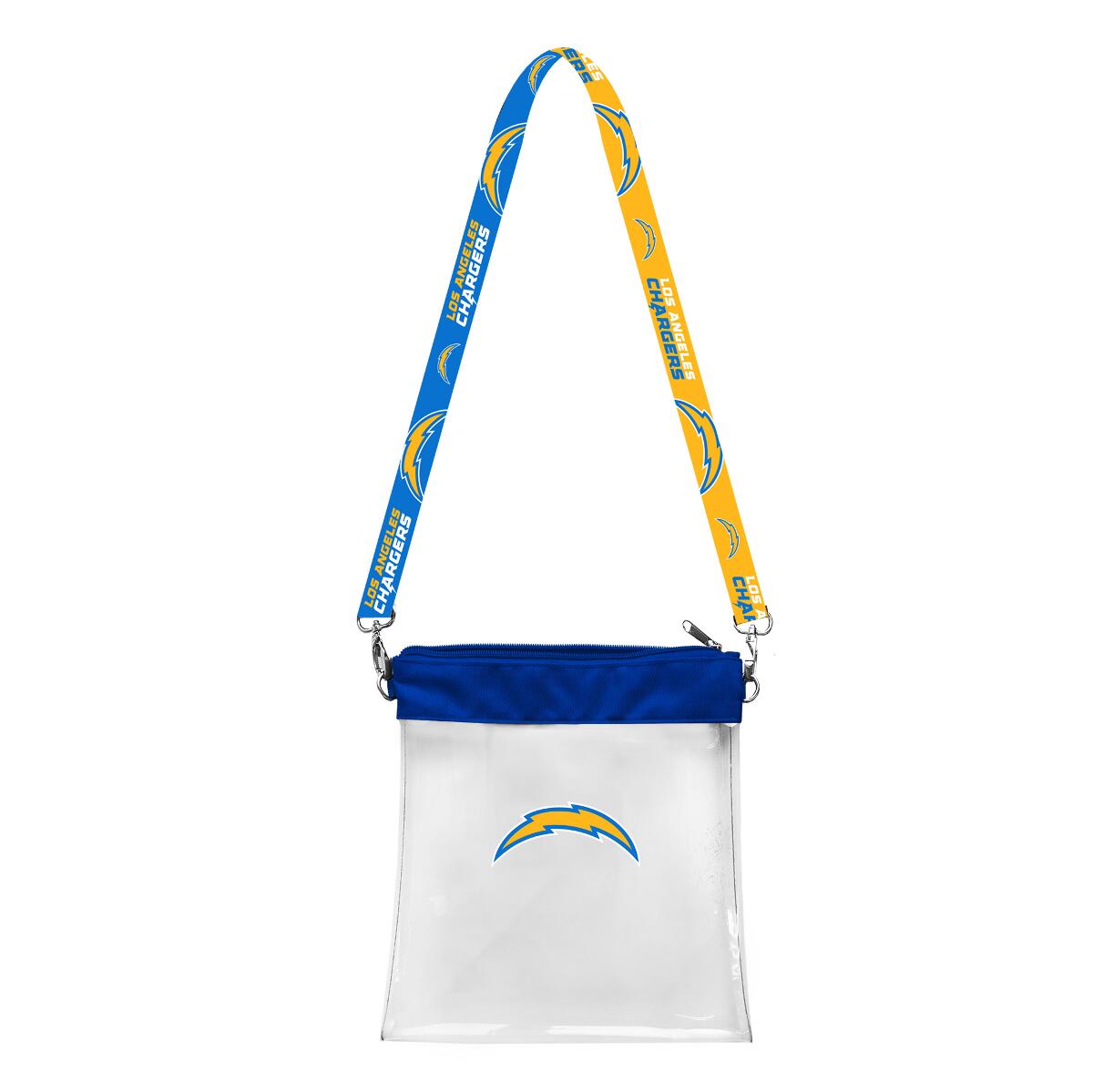 thumbnail image 2 of Los Angeles Chargers Clear Stadium Purse - NFL Approved Envelope Bag With Team Logo 2 of 13