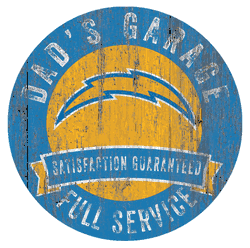 Los Angeles Chargers Dad's Garage Sign
