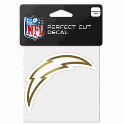 Los Angeles Chargers Decal 4x4 Perfect Cut Metallic Gold
