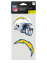 Los Angeles Chargers Decal 4x4 Perfect Cut Set of 2