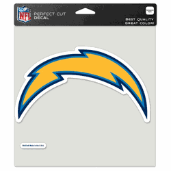 Los Angeles Chargers Decal 8x8 Perfect Cut Color
