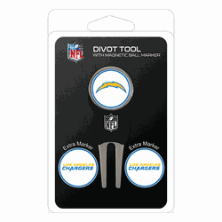 Los Angeles Chargers Divot Tool Pack - Signature tool w/ 3 markers