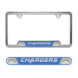 Los Angeles Chargers Embossed License Plate Frame, 6.25in x 12.25in