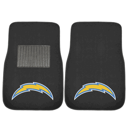 Los Angeles Chargers Embroidered Car Mat Set - 2 Pieces