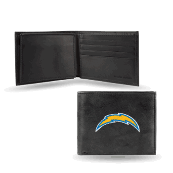 Los Angeles Chargers  Embroidered Genuine Leather Billfold Wallet 3.25