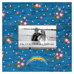 Los Angeles Chargers Floral 10x10 Frame